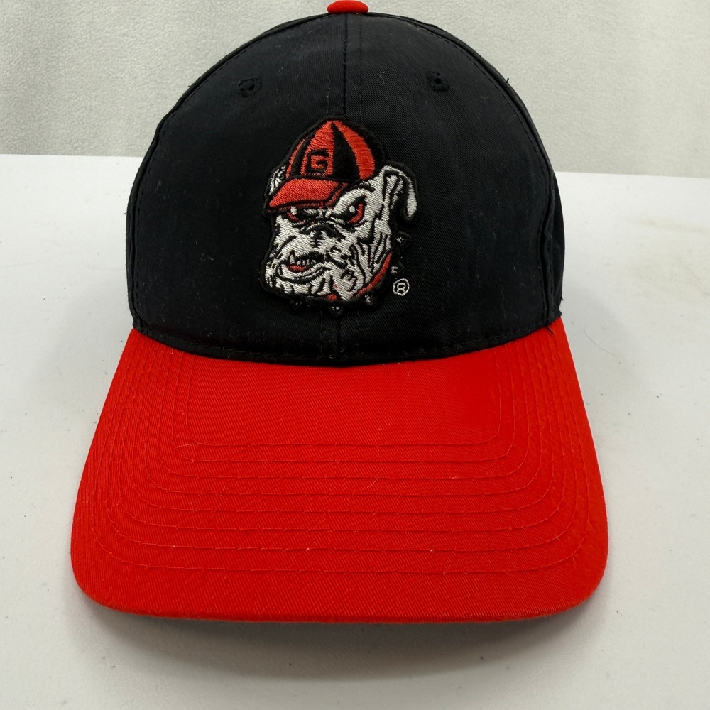 Georgia Bulldogs Hat Mens OSFM Black Red Embroidered NCAA Cap OC Sports